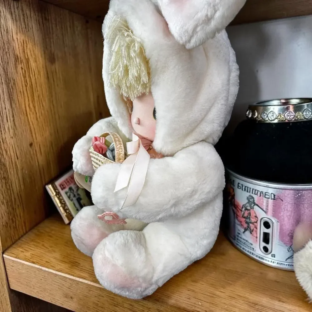 Vintage 1985 Precious Moments Snowflake Bunny Plush Doll #5379 Applause Samuel